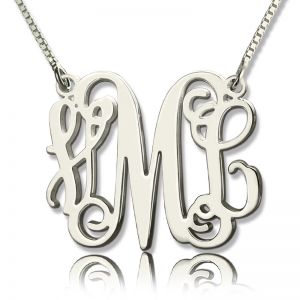 Custom Monogram Sterling Silver necklace