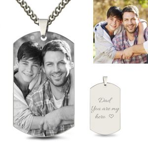 Custom Photo Picture Dog Tag Necklace