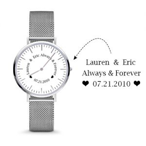 Personalized Engraved Stainless Steel Watch