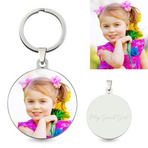 Stainless Steel Color Photo KeyChain
