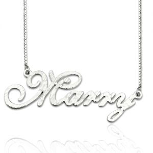CNC Cursive Style Name Necklace Sterling Sivler