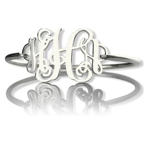 Personalized Mother's Bangle Bracelet Sterling Silver