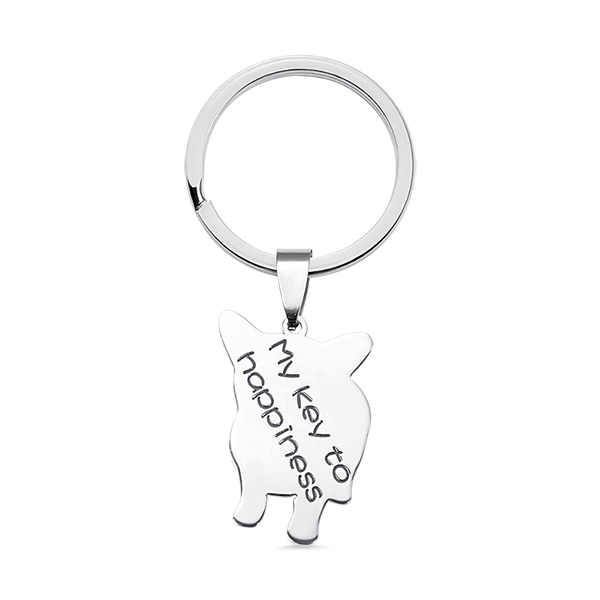 Engraved Pet Photo Keychain/Necklace Sterling Silver